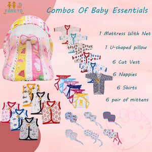 Fareto 26 in 1 New Born Baby Complete Daily Esentials | Gift Pack | Combo Set | (0-3 Months)