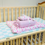 Fareto Complete Bedding Set essentials Combo For Baby (0-6 Months)(Cloud Line Pink)