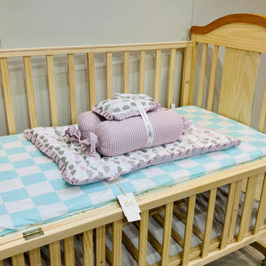 Fareto Complete Bedding Set essentials Combo For Baby (0-6 Months)(Cloud Line Lavender)