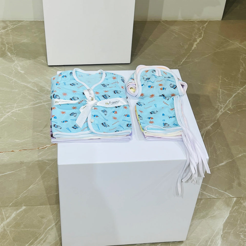 Fareto New Born Baby Hospital essentials Combo 60 in 1(0-6 Months)