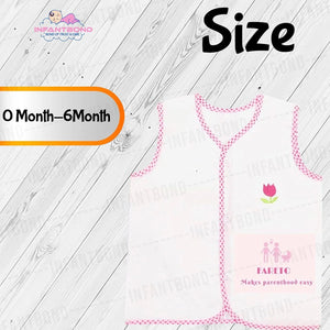 Fareto New Born Baby Super Soft Cotton Embroidery Jhabla | Vest (Pack of 6)(0-6 Months)