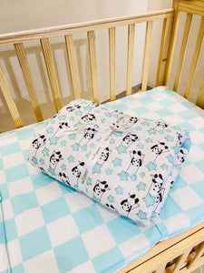 Fareto Baby & Kids Reversible Super Soft Blanket Cum Comforter(Blue Panda) (Size:132*112)(0-8 Years)