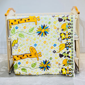 Fareto Baby & Kids Reversible Super Soft Blanket Comforter  (Size:136CM*118CM)(0-8 Years)(Sunflower_Ziraf_Comforter )