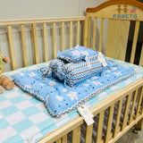 Fareto Complete Bedding Set essentials Combo For Baby (0-6 Months)(cloud blue)