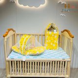 Fareto Complete Bedding Set essentials Combo For Baby (Cloud Yellow) (0-6 Months)