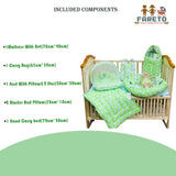 Fareto Complete Bedding Set essentials Combo For Baby (0-6 Months)(Aqua Green)