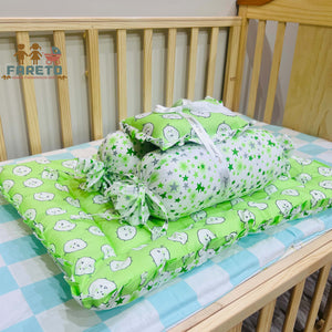 Fareto Complete Bedding Set essentials Combo For Baby (0-6 Months)(Aqua Green)