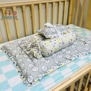 Fareto Complete Bedding Set essentials Combo For Baby (0-6 Months)(Grey ship)