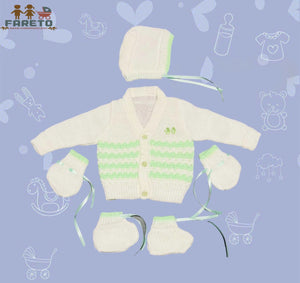 Fareto New Born Baby Sweater Set (pack of 4) Color As per the availability